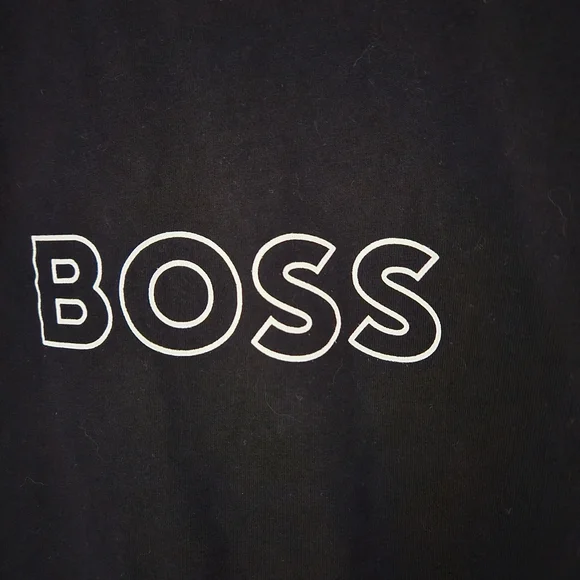 BOSS Men's Black Logo Crewneck T-Shirt - Picture 3 of 10